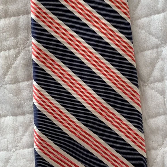 Used Collared Greens Striped Tie - Picture 1 of 1